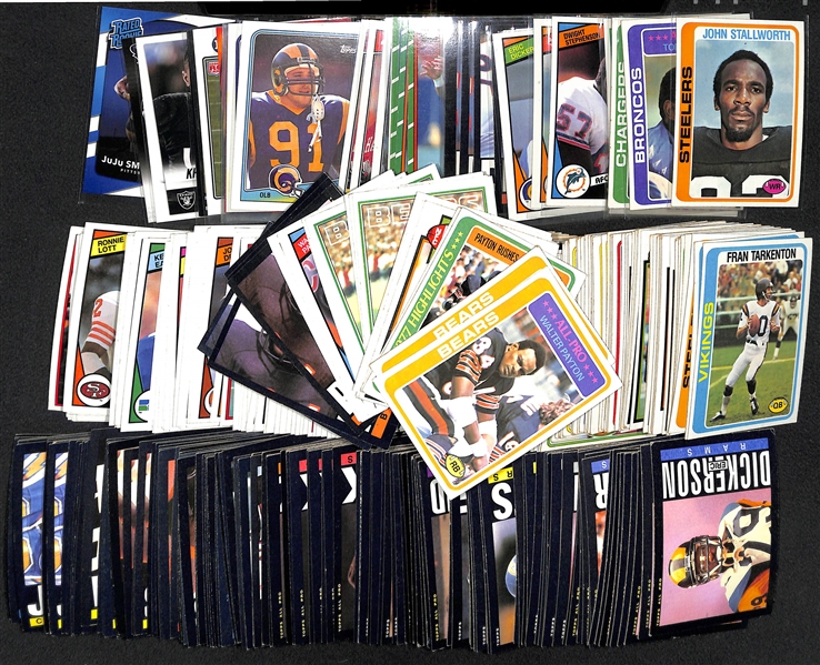 Lot of (350+) 1978 -1975 Football & (350+) 1974-1985 Baseball Star Cards w. Walter Payton